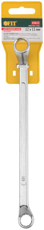  Ключ накидной "Хард" хромированное покрытие 12х13мм FIT 63613 фото в каталоге от BTSprom.by
