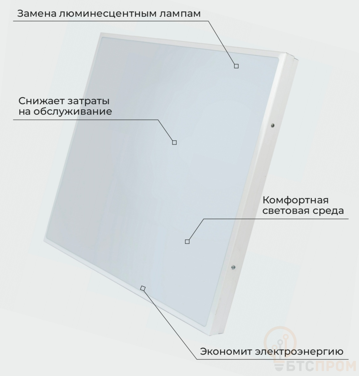 светильник ддо/abi office 03/24 вт серия 595 от BTSprom.by