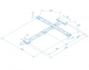 рама монтаж. для турникета полноростового perco-rf01 0-01 229411 от BTSprom.by