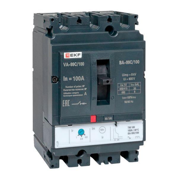 выключатель автоматический 3п 100/100а 36ка ва-99c compact ns proxima ekf mccb99c-100-100 от BTSprom.by