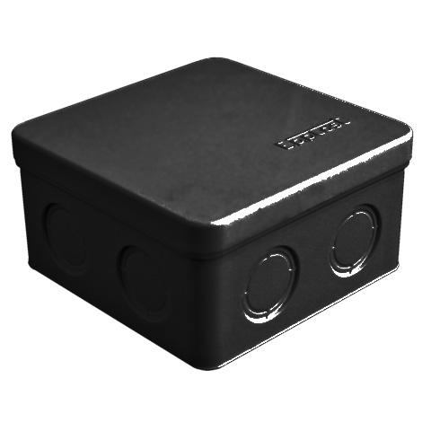 коробка распределительная оп 105х105х56мм ip54 7 выходов без гермовводов крышка защелкивающаяся материал - полипропилен черн. epplast 105035 от BTSprom.by
