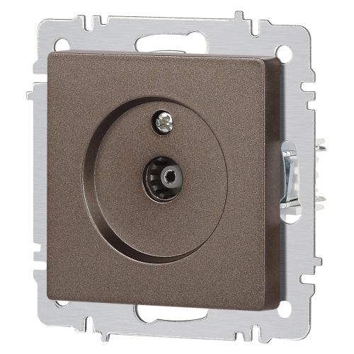  Розетка телевизионная одиночная TV СП Accent 6-301-08 IP20 бронза Intro Б0063616 фото в каталоге от BTSprom.by