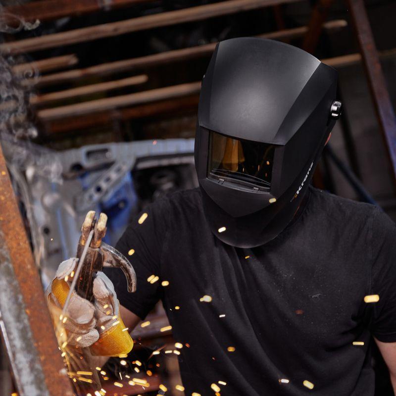  Маска сварщика DIN 9 с черн. минеральным стеклом Kranz KR-16-0798 фото в каталоге от BTSprom.by