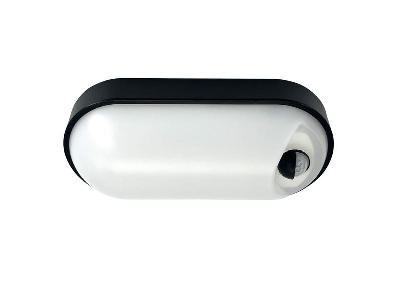 светильник светодиодный wp 15 c 12w op 840 w10l22 bk mdm 220х106х60мм 12вт 4000к ip65 жкх овал. пылевлагозащ. с датчиком движения черн. русский свет 15071524502 от BTSprom.by