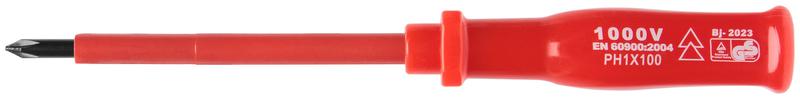 отвертка изолированная 1000в crv сталь пластик. ручка рн1 х 100мм fit 55807 от BTSprom.by
