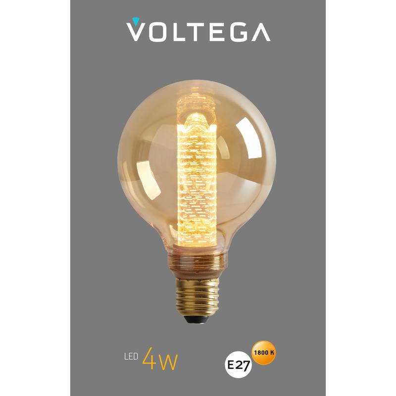 Лампа светодиодная филаментная Loft 271 G95 4Вт 1800К E27 Voltega 8561 фото в каталоге от BTSprom.by
