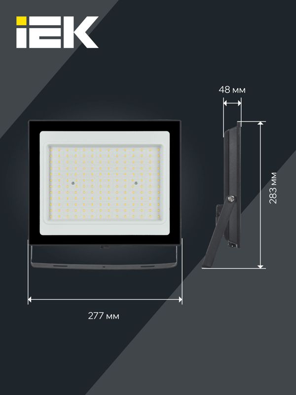  Прожектор светодиодный СДО 06-150 IP65 4000К черн. IEK LPDO601-150-40-K02 фото в каталоге от BTSprom.by