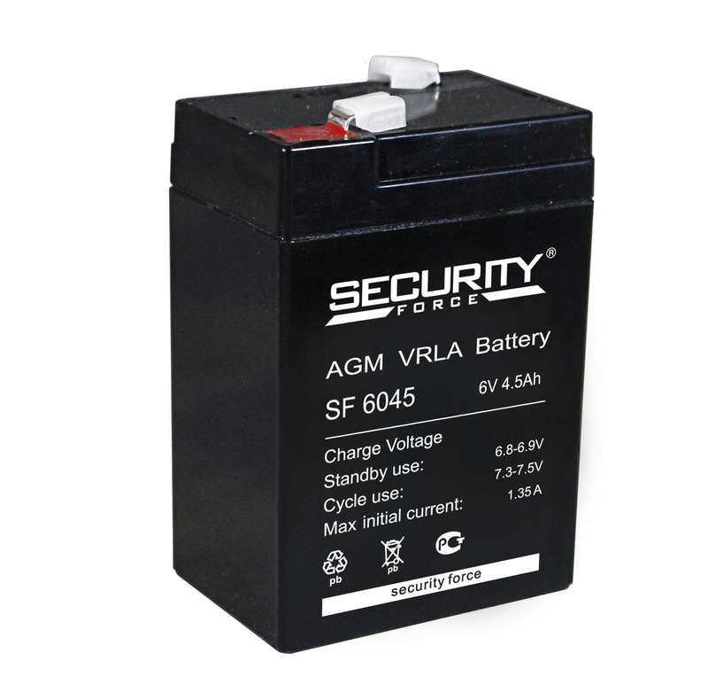 аккумулятор опс 6в 4.5а.ч sf 6045 security force 4614030010013 от BTSprom.by