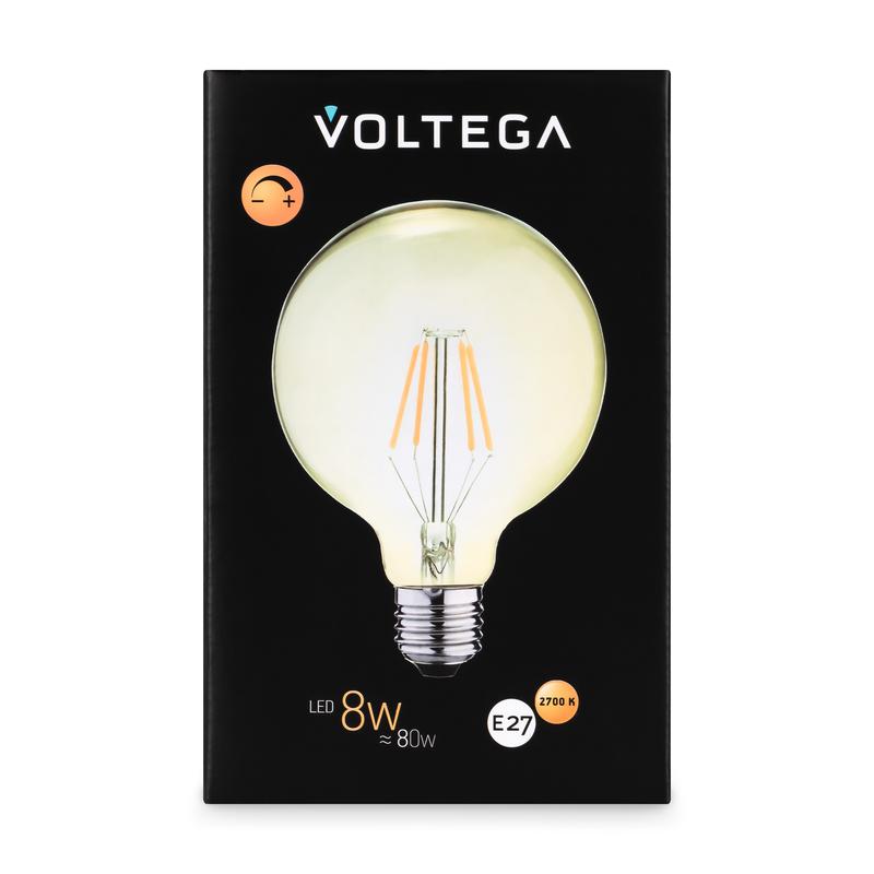 Лампа светодиодная филаментная Loft 271 G95 8Вт 2700К E27 DIM Voltega 8509 фото в каталоге от BTSprom.by