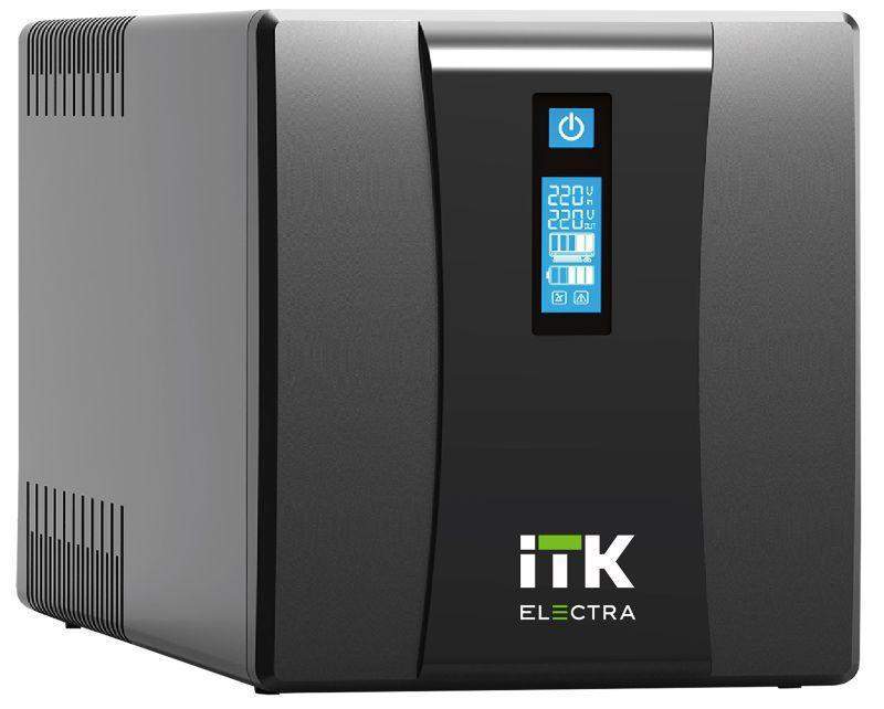 источник бесперебойного питания electra et 3кв.а/1.8квт с акб 4х9а.ч usb itk eet-3000va-1-004 от BTSprom.by