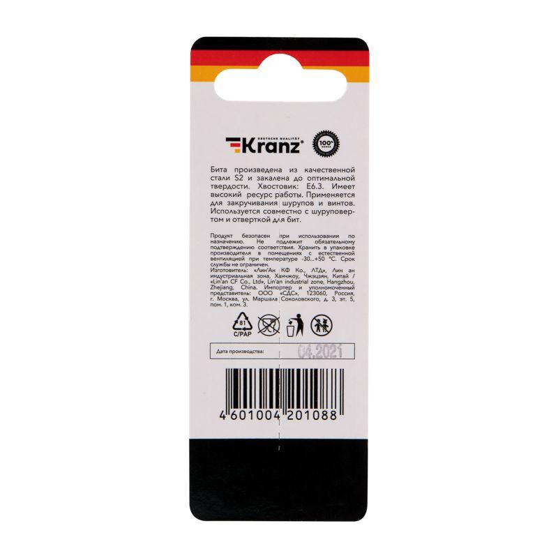  Бита для шуруповерта Torx T10х50мм (уп.2шт) Kranz KR-92-0425-1 фото в каталоге от BTSprom.by