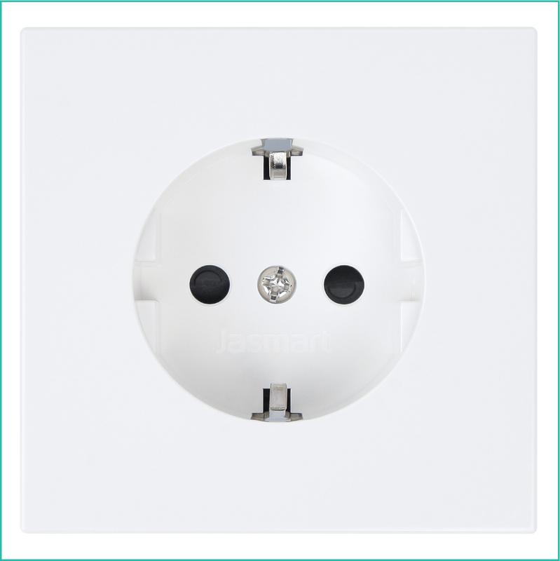 розетка 1-м сп fd shuko 16а ip20 с заземл. защ. шторки механизм бел. глянцевый jasmart fd5501w от BTSprom.by