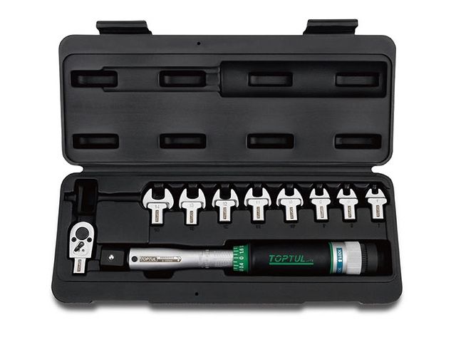 ключ динамометрич. 6-30 н/м 3/8" + рожковые насадки 7-14мм toptul gaai1001 от BTSprom.by