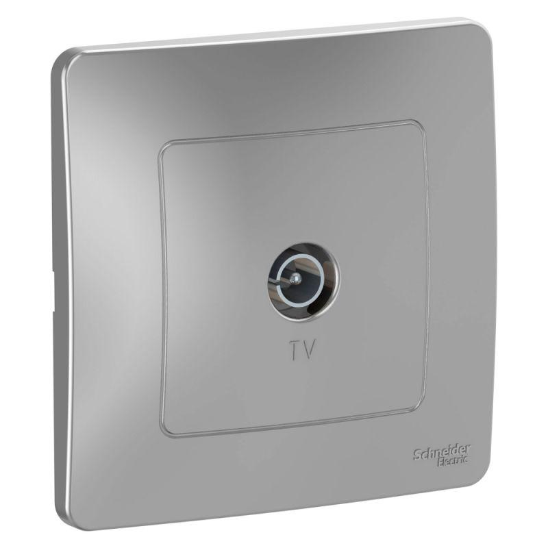 розетка телевизионная tv 1-м сп blanca коннектор алюм. se blnts000013 от BTSprom.by