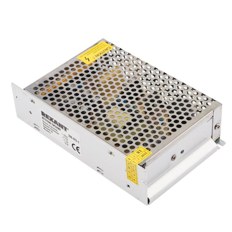  Источник питания LED 220В AC/12В DC 6А 72Вт с разъемами под винт без влагозащ. IP23 Rexant 200-072-1 фото в каталоге от BTSprom.by