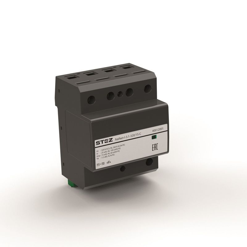 устройство защиты от импульсных напряжений класса 1+2 3 фазы n pe авимп-i-3.1-320/25-c стэз 40011001 от BTSprom.by