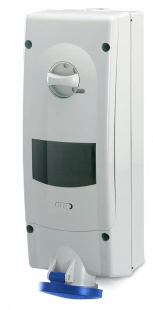 розетка настенная с механической блокировкой и din-рейкой на 6 модулей артикул dis5673283 ip44 32a 2p+e 230в dkc dis5673283s от BTSprom.by