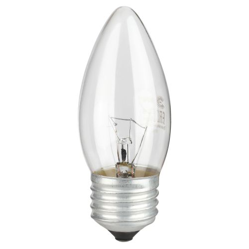 Лампа накаливания B36 60Вт свеча прозрачная E27/E27 230В Эра Б0066524 фото в каталоге от BTSprom.by