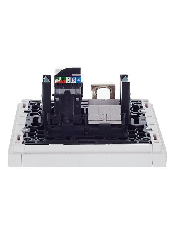  Розетка 2-м RJ11+RJ45 кат.5E FORTE&PIANO FP235 бел. IEK FP-KT20-O-1-K01 фото в каталоге от BTSprom.by