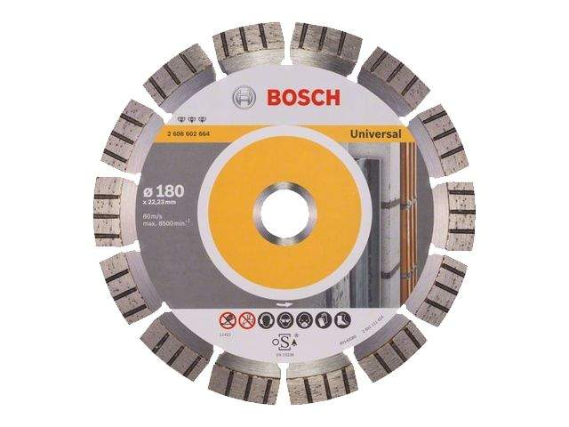 алмазный круг 180х22 мм универс. сегмент. universal bosch ( сухая резка) от BTSprom.by
