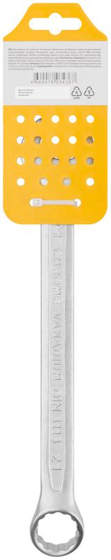  Ключ комбинированный усиленный "Гранд" CrV холодный штамп 21мм FIT 63291 фото в каталоге от BTSprom.by