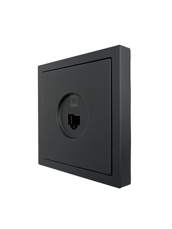  Розетка компьютерная 1-мест. СП ZIMA IP20 черн. бархат LEZARD 704-4288-140 фото в каталоге от BTSprom.by