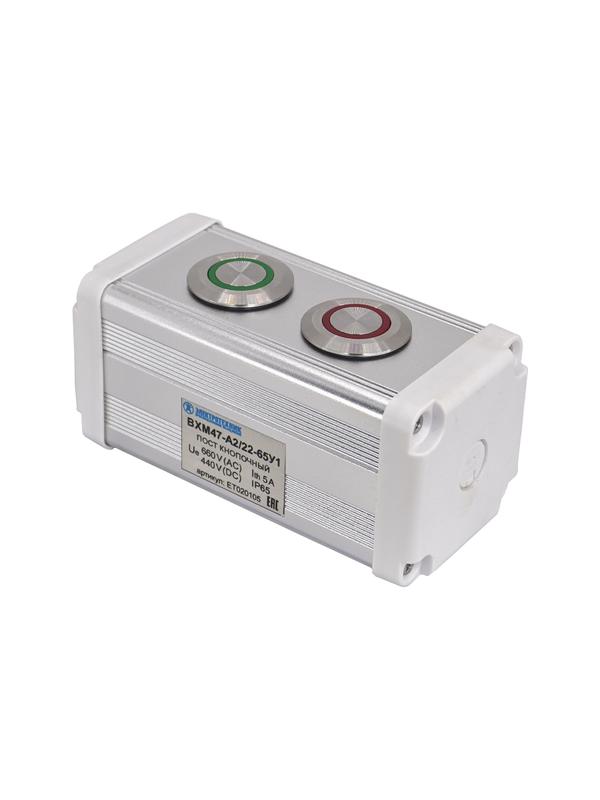 пост управления bxm47-a2/22-65у1 1 цилиндрическая кнопка 1c1no1nc зел. + 1 цилиндрическая кнопка 1c1no1nc красн. электротехник et020105 от BTSprom.by
