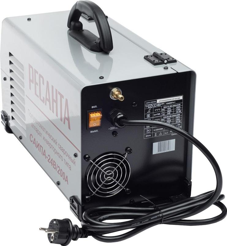  Инвертор сварочный полуавтомат. САИПА-24В/200А MIG 6в1 Ресанта 65/110 фото в каталоге от BTSprom.by