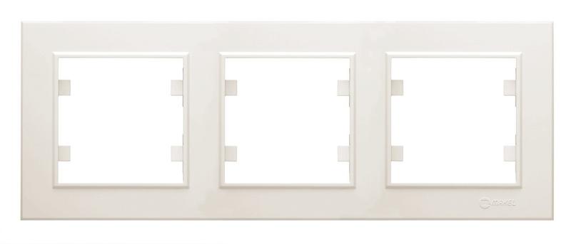 рамка 3-м karea горизонт. крем. makel 56010703 от BTSprom.by