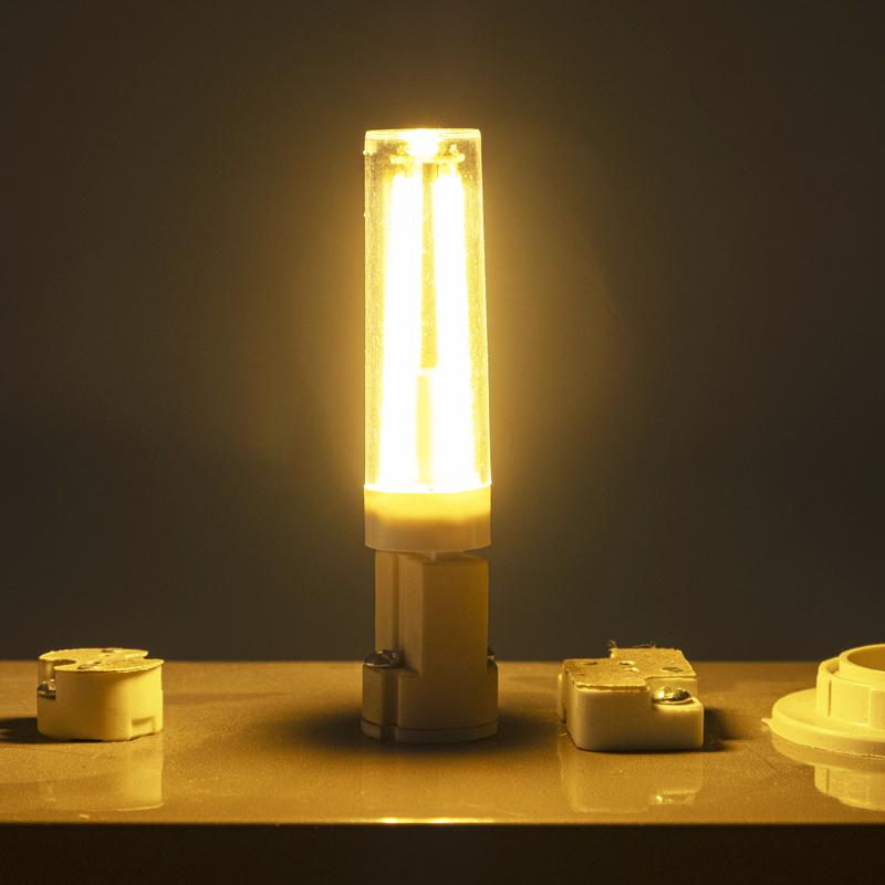 Лампа светодиодная филаментная PLED-G9 PRO 8Вт 2700К 680лм 230В d16.5х70мм без пульсации JazzWay 5062672 фото в каталоге от BTSprom.by