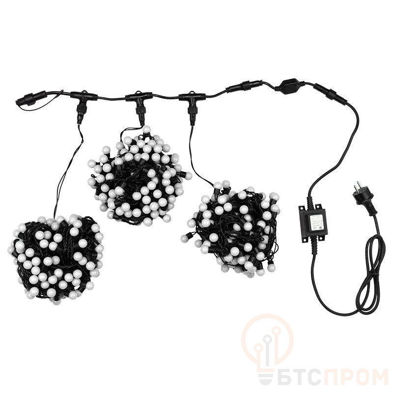 Гирлянда светодиодная "LED ClipLight-Мультишарики" 3 нити х20м 399LED RGB 25Вт 24В IP65 свечение с динамикой трансф. в компл. провод ПВХ темн. зел. Neon-Night 323-619 фото в каталоге от BTSprom.by  Гирлянда светодиодная "LED ClipLight-Мультишарики" 3 нити х20м 399LED RGB 25Вт 24В IP65 свечение с динамикой трансф. в компл. провод ПВХ темн. зел. Neon-Night 323-619 фото в каталоге от BTSprom.by