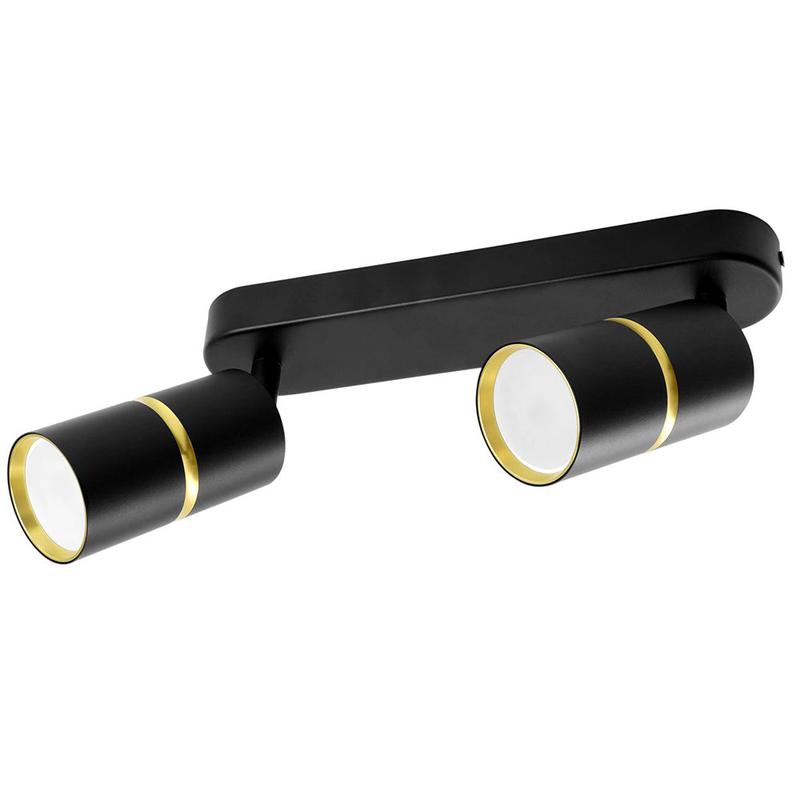 светильник настенно-потолочный под лампу gu10 черн. зол. feron 48643 от BTSprom.by