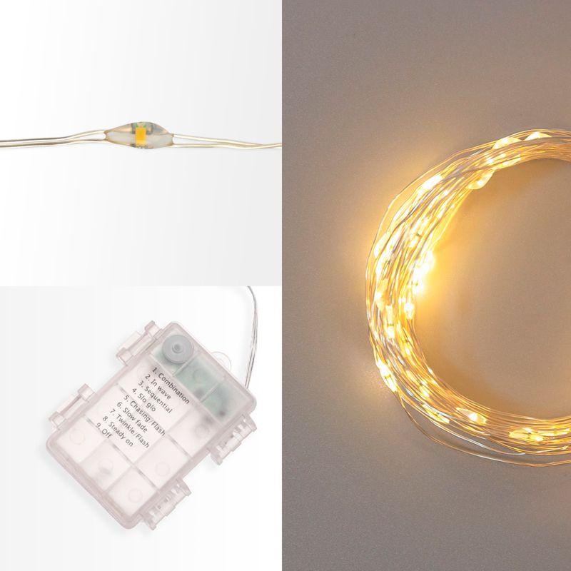  Гирлянда Роса 20м 200LED IP44 на батарейках 3хАА с пультом 8 режимов тепл. бел. Neon-Night 303-257 фото в каталоге от BTSprom.by