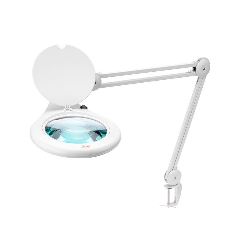 лупа на струбцине круглая настол. 5х с подсветкой 108 led бел. rexant 31-0503 от BTSprom.by