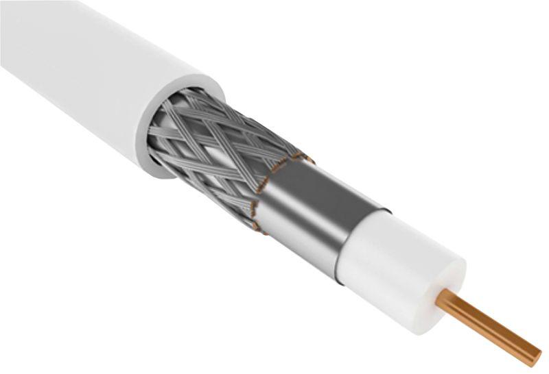 кабель коаксиальный rg6 ccs 75ом fpe pvc бел. (300м) generica cc1-r6f1-111-300-g от BTSprom.by