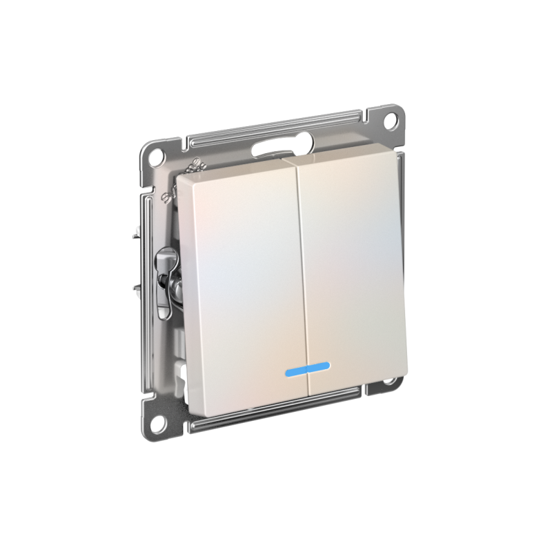 выключатель 2-кл. сп atlasdesign 10а ip20 (сх. 5а) 10ax с подсветкой механизм жемчуж. se atn000453 от BTSprom.by