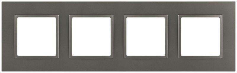 рамка 4-м elegance 14-5014-16 classic для розеток и выключателей титан эра б0065829 от BTSprom.by