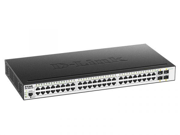 коммутатор управляемый l2 dgs-3000-52l/b1a с 48 портами 10/100/1000base-t и 4 портами 1000base-x sfp d-link 1605770 от BTSprom.by