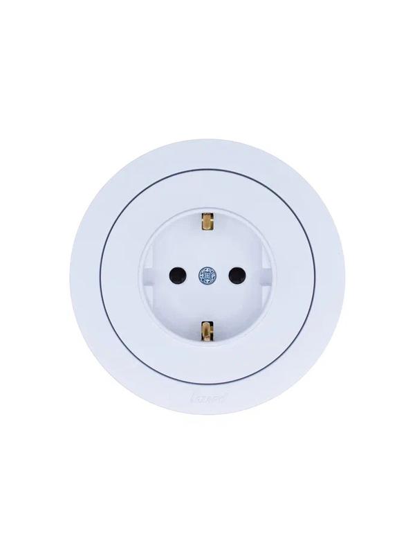  Розетка 1-м OSEN IP20 16А с защ. шторками ПБТ бел. LEZARD 743-0288-124B фото в каталоге от BTSprom.by