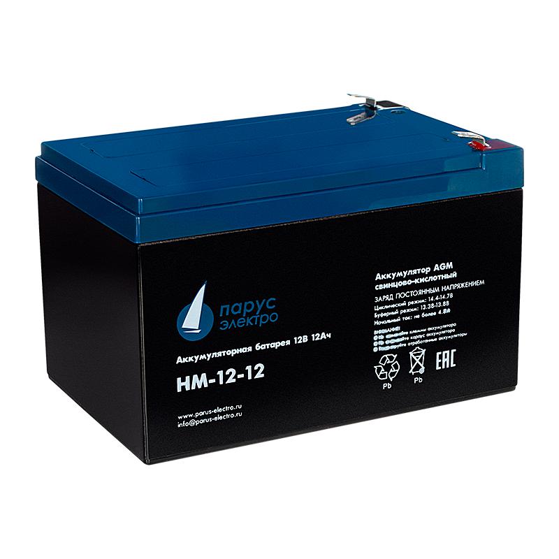 батарея аккумуляторная hm-12-12 свинцово-кислотная 12в/12а.ч парусэлектро hm-12-12 от BTSprom.by