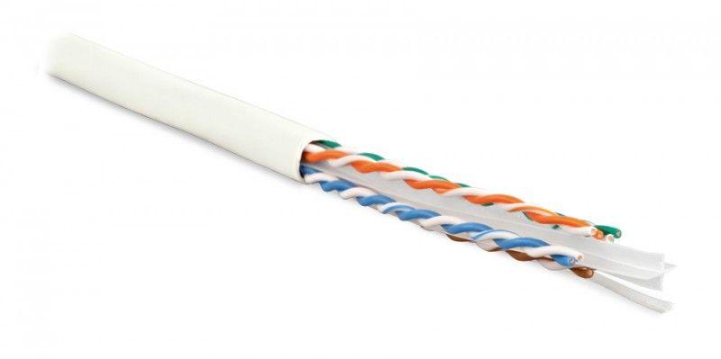 кабель витая пара u/utp кат.6 4 пары 23 awg ож solid с разделит. lszh нг(с)-hf uutp4-c6-s23-in-lszh-wh-100 бел. (уп.100м) hyperline 273520 от BTSprom.by