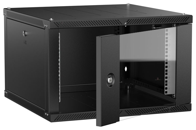 шкаф linea w 2.0 6u 600х600мм дверь стеклян. черн. itk lwr5-06u66-gf-2 от BTSprom.by