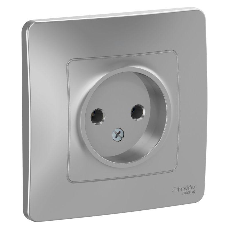 розетка 1-м сп blanca 16а ip20 250в без заземл. без защ. шторок алюм. se blnrs000013 от BTSprom.by