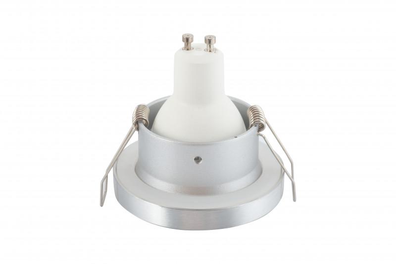  Светильник 50Вт GU10 IP44 встраив. влагозащ. алюм. сер. DENKIRS 427065 фото в каталоге от BTSprom.by