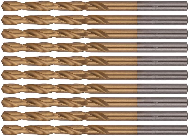  Набор сверл HSS по металлу 4.0мм титан. покрытие (уп.10шт) FIT 34140 фото в каталоге от BTSprom.by