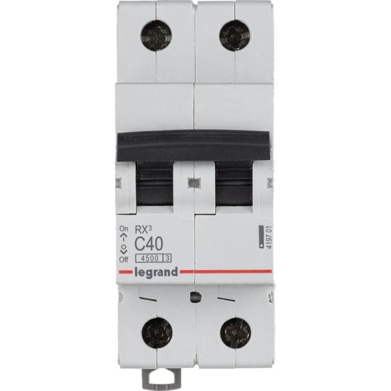 выключатель автоматический модульный 2п c 40а 4.5ка rx3 leg 419701 от BTSprom.by