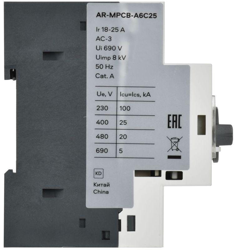  Выключатель автоматический защиты двигателя ARMAT A6 GV3P 18-25А IEK AR-MPCB-A6C25 фото в каталоге от BTSprom.by