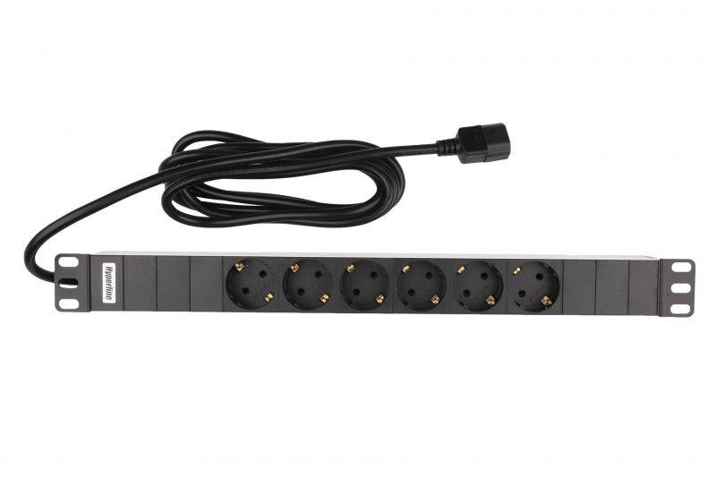 блок розеток 6-м 10а sht19-6sh-2.5iec iec 320 c14 горизонт. шнур 2.5м hyperline 28055 от BTSprom.by