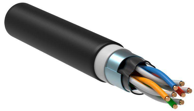кабель витая пара f/utp кат.5e 4х2х24awg solid lszh/ldpe черн. (уп.305м) itk lc3-c5e04-389 от BTSprom.by