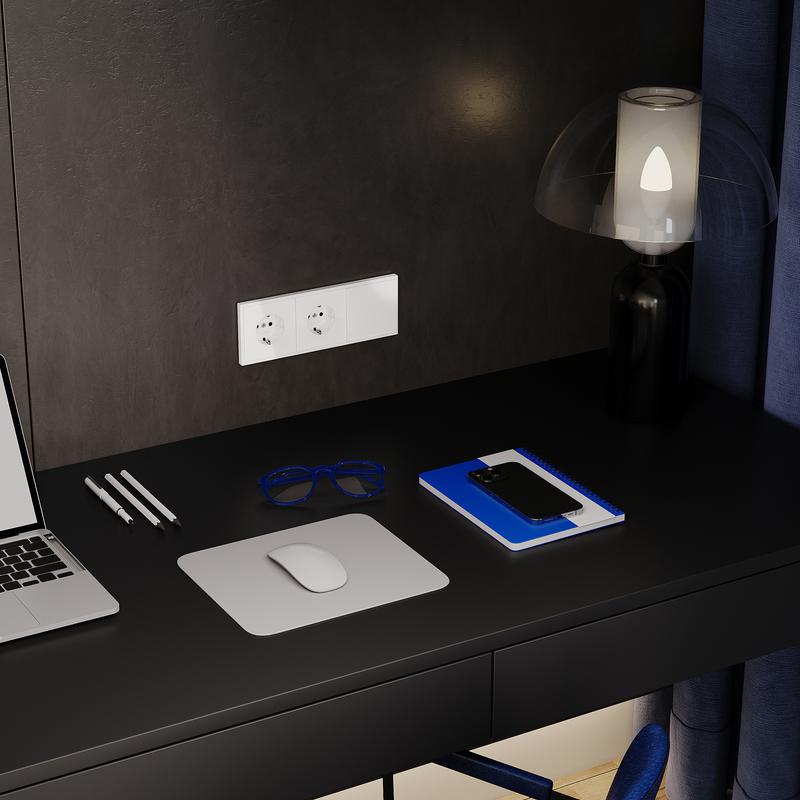  Выключатель 1-кл СП S70 10А с подсветкой механизм бел. глянцевый Voltum VLS010201 фото в каталоге от BTSprom.by